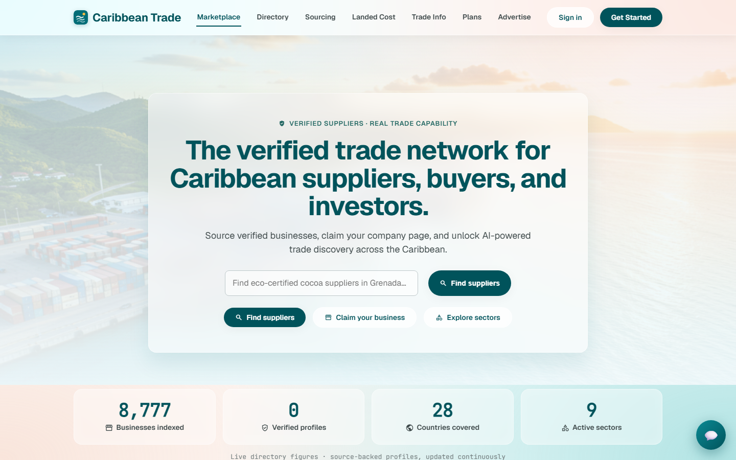 Live Caribbean Trade supplier directory